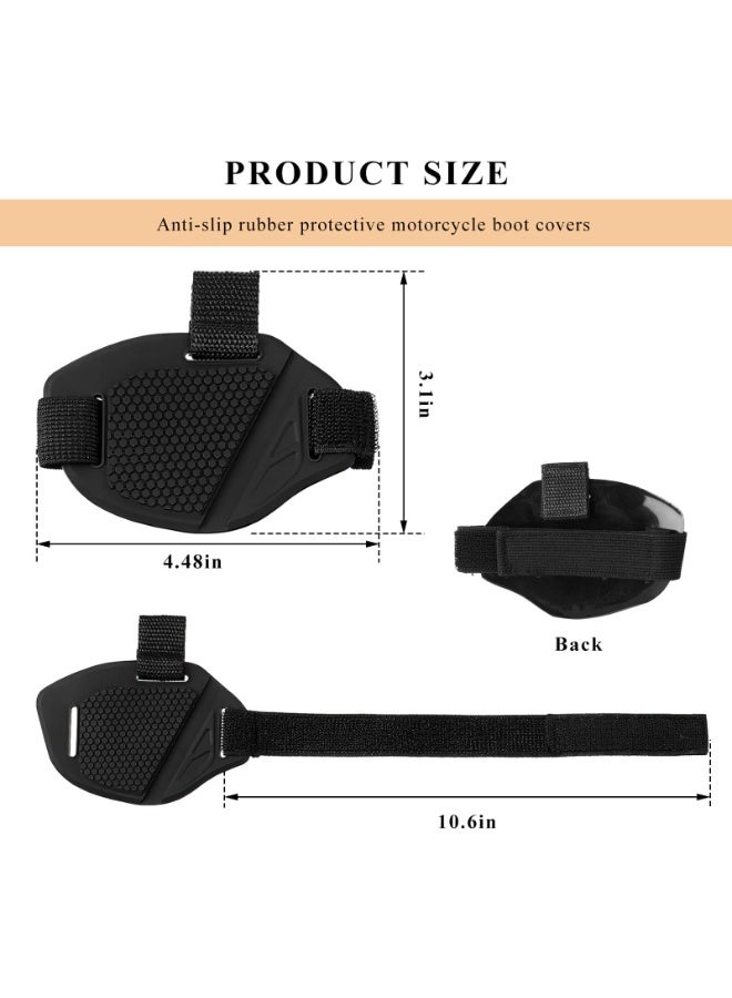 قطعتان من وسادات تغيير السرعات للدراجات النارية، غطاء حذاء مضاد للانزلاق، واقي لأصابع القدم قابل للتعديل، واقي مقاوم للتآكل لمقبض تغيير السرعات يناسب معظم أحذية البالغين - Image 2
